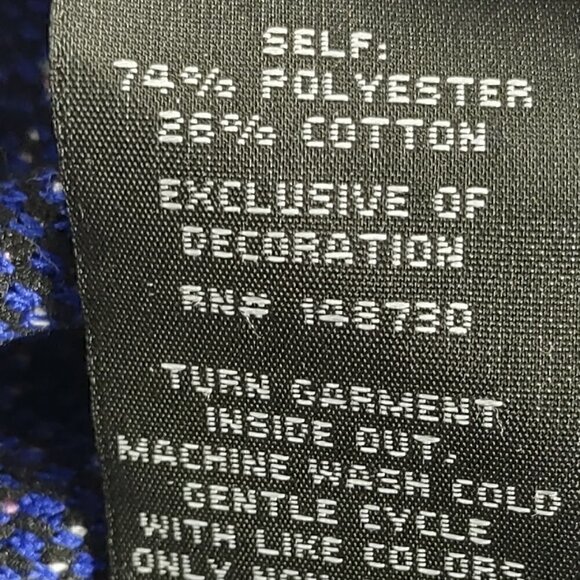 Beige By Eci Shift Dress Periwinkle Blue Pearl Button Side Pockets Size S - Picture 14 of 14